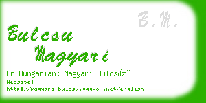 bulcsu magyari business card